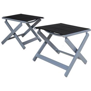 LifeStages® Gestoffeerde, opklapbare stoel/ligstoel/voetenbank met hoge rugleuning