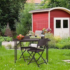 Vouwtafel \ Extra Sterkte Camping Buffet Bruiloft Markt Tuin Party 60 x 120 x 74 cm;