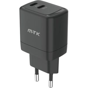 M.TK Chare pro Oplader USB-C | 2-poort Oplader 45W/4.2A | USB-C Snelle oplader 45W - Zwart