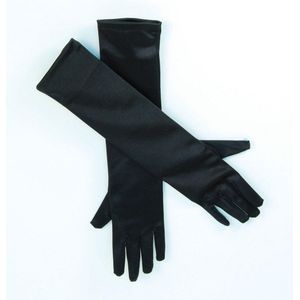 Gala/glamour handschoenen lang zwart voor volwassenen