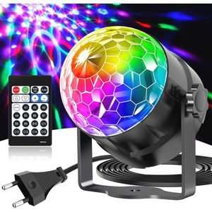 360° Roterende Muziekgestuurde Discobal met Afstandsbediening - LED Partylicht voor Thuis en Feesten