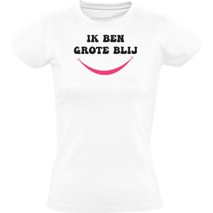 Ik ben grote blij Dames T-shirt - vrolijk - gezellig - glimlach - smile - lach - zomer - lachen - smiley - Shirt