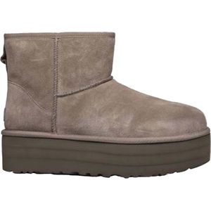 Ugg Laarzen Grijs Leer maat 41 Classic mini platform boots grijs