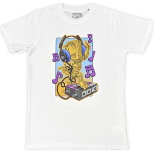 Marvel Guardians Of The Galaxy - Groot Dancing Heren T-shirt - 2XL - Wit