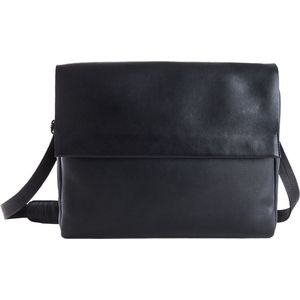 HAROLD'S Leren Business tas Schoudertas Campo Messengerbag Black Zwart