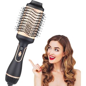 4-in-1 Heteluchtborstel voor Drogen, Stylen en Volumiseren - Professionele Keramische Haardroger