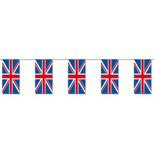 Papieren slinger Engeland 4 meter - Engelse vlag - Supporter feestartikelen - Landen decoratie/versiering