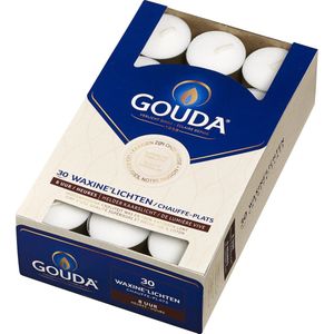 Gouda Waxinelichtjes Wit - 30 stuks