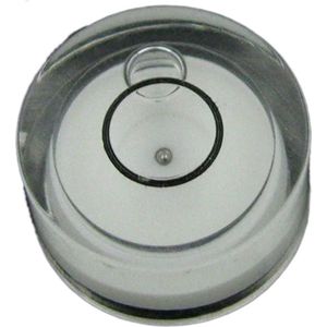 DW4Trading Mini Ronde Waterpas - Acrylglas - Wit - Ø 12x6 mm