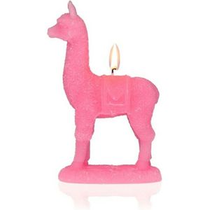 Versa Home - Kaars Alpaca - Dierenkaars - Woondecoratie - Roze - Paraffine wax - 11,3x5,3x19,5cm