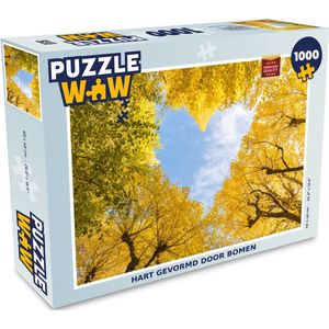 Puzzel Bomen - Hart - Geel - Lucht - Legpuzzel - Puzzel 1000 stukjes volwassenen