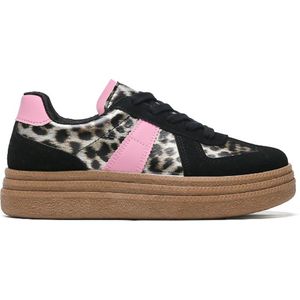 SmileFavorites® Dames Sneakers - Zwart - Imitatieleer - Maat 38