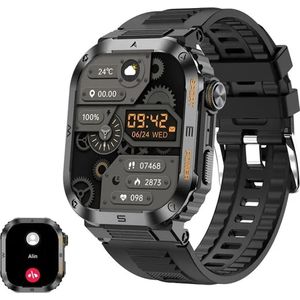 Smart Watch Heren Sport Bluetooth Call Smartwatch Sterke batterijduur 100 + trainingsmodi IP68 Waterdicht Fitness Polshorloge