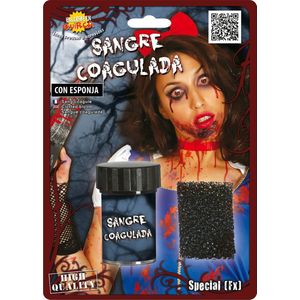 Halloween Fiestas Horror nepbloed schmink met sponsje - gestold bloed - 15 gram - Halloween verkleed accessoires/make-up