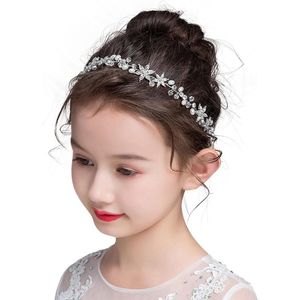 Bloemenmeisjes-hoofdbanden voor bruiloften - Zilveren haaraccessoires met parels en kristallen - Strass-haarspeld voor bruiloft, verjaardagscadeau en heilige communicatie