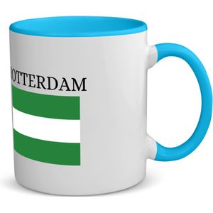 Akyol - rotterdam Spaarpot - Rotterdam - toeristen rotterdammers - groen wit groen vlag - cadeautje - kado - erasmusbrug - zuid holland - 350 ML inhoud