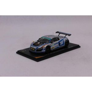 De 1:43 Diecast modelauto van de Audi R8 LMS Team Rosberg #8 van de ADAC GT Masters 2010.De coureurs waren C. Haase / C. Frankenhout en B. Herndlhofer. De fabrikant van het schaalmodel is Spark.