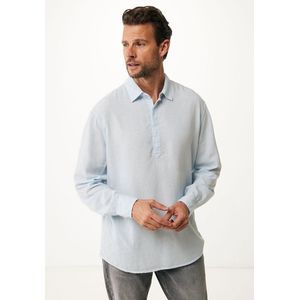 Mexx Henley Shirt Fresh Blue Heren - Maat M