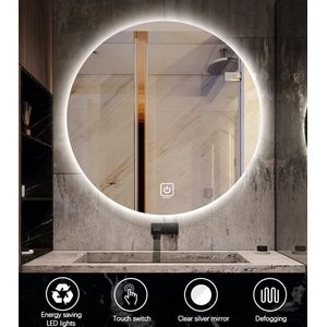 FENOMÉ ronde spiegel met LED verlichting incl. spiegelverwarming 120cm - Dimbaar - Anti Condens