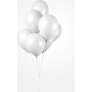 100 ballonnen 12″ wit - Versiering Feestdecoratie Decoratie Verjaardag Jubileum Thema Feest Ballon
