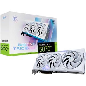 MSI - RTX 5070 Ti Gaming Trio OC - Grafische Kaart - 16GB - GDDR7 - Wit