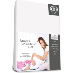 Bed-Fashion - Dubbel Jersey - Splittopper - 200 x 210 cm - Wit