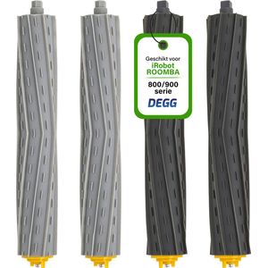 DEGG® - Rubberen bortels geschikt voor iRobot roomba 800/900 serie - Geschikt voor iRobot Roomba onderdelen - Roomba rollers - 2 SET(S)