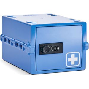 Klein Afsluitbaar Medicijnkastje in Medisch Blauw | Lichtgewicht en Hygiënisch | 3 Liter Capaciteit
