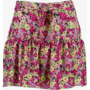 TwoDay dames skort roze met bloemenprint - Maat S - Broekrok