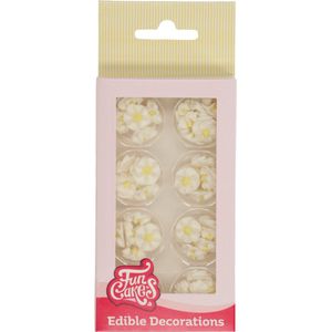 FunCakes Suikerdecoratie - Mini Bloemen Wit - 56 Stuks - Eetbare Taartdecoratie