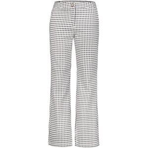 Garcia Geruite High Waist Flared Broek Zwart/Wit