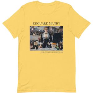 Édouard Manet 'Een Bar bij de Folies-Bergère' (""A Bar at the Folies-Bergère"") Beroemd Schilderij T-Shirt | Unisex Klassiek Kunst T-shirt | Soft Cream | XL
