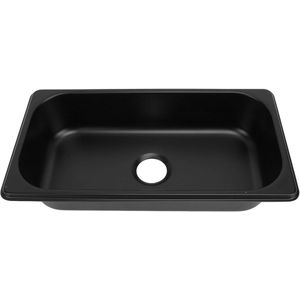 RV Spoelbak - Roestvrijstaal - Geschikt voor Caravan en Boot - 1 stuk - Zwart - 325x176x65mm