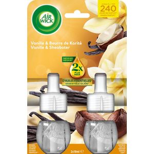 Air Wick Elektrische Luchtverfrisser Vanille & Sheaboter - Navulling duo 2x19ml