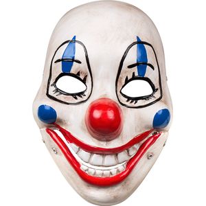 Boland - Gezichtsmasker Scary clown met beweegbare kaak - Volwassenen - Clown - Halloween en Horror- Clowns en Circus