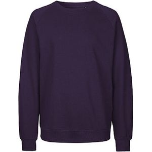 Fairtrade unisex sweater met ronde hals Purple - S