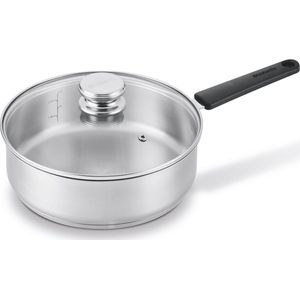 BRABANTIA ENJOYMENT Hapjespan met deksel -  Ø 24 cm - RVS - inductie