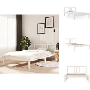 vidaXL Houten Bedframe - Eenpersoons - 100 x 200 cm - Massief grenenhout - Stabiel - Comfortabel - Bed