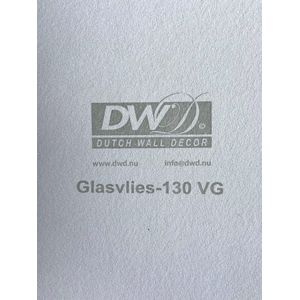 Glasvlies - 130 gr/m² - Voorgeschilderd - 50m x 1m