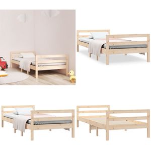 vidaXL Bedframe zonder matras massief grenenhout 90x190 cm - Bedframe - Bedframe - Eenpersoonsbed - Bed