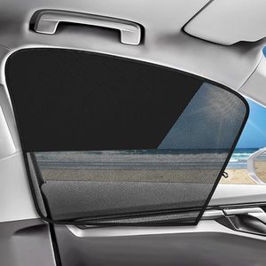 S&Dshopline® Autozonnescherm voor baby's, 2-pack magnetische half verduisterende en half transparante zonneschermen voor kinderen, voorruitgordijn voor UV-bescherming