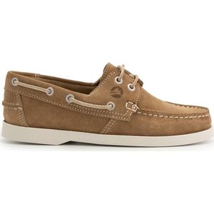 Travelin' Penzance Damesschoenen mocassins Suede Leer - instappers vrouwen - Lichtbruin leer - Maat 38