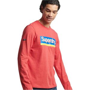 Superdry Vintage Cl Seasonal Lange Mouwenshirt Rood S Man