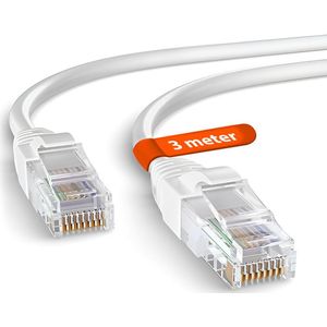 Xssive Cat 6 Netwerkkabel 3 Meter - Voor Streamen op 4K Ultra HD - Gigabit - Ethernet Kabel - Internetkabel - UTP naar UTP - RJ45 LAN CAT6 Kabels