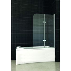 2-delige Draaibare Badwand 120 x 140 cm - 6 mm Veiligheidsglas - Plaatsing Links of Rechts - Anti-kalk Coating