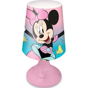 Disney Minnie Mouse tafellamp/bureaulamp/nachtlamp voor kinderen - roze - kunststof - 18 x 9 cm