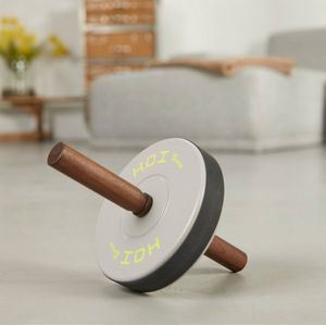 Kettler Buikspiertrainer Ab Wheel - walnoothout - stevige grip