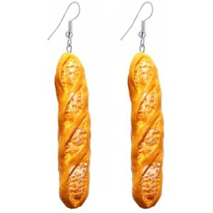 Fako Bijoux® - Oorbellen - Bakkerij - Stokbrood - 70mm