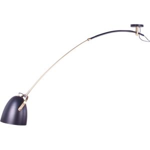 Verstelbare plafondlamp Cupra | 1 lichts | zwart / goud | metaal | uitschuifbaar tot 170 cm | plafond / wandlamp | modern / sfeervol design