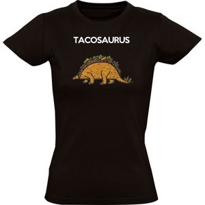 Tacosaurus Dames T-shirt - eten - dieren - taco - dinosaurus - dino - mexico - mexicaans - verjaardag - feest - humor - grappig